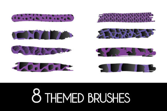 8 Giraffe Purple Themed Brushes Patterns: Elevate Your Creative Projects with Whimsical Design