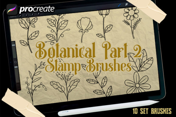 Botanical Floral Brush Stamp 2 Overview