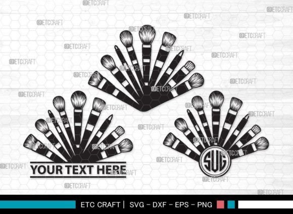 Crafting Elegance: A Guide to Using the Makeup Brushes Monogram SVG for Custom Projects