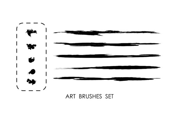 Exploring the Utility of Paint Art Brushes Set with Dropped Blots and Dots