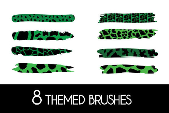 Exploring the Versatility of 8 Giraffe Green Themed Brushes Patterns for Modern Design