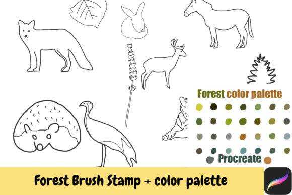 Forest Procreate Brush Stamp Color Ipad Guide