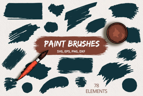 Hand Drawn Paint Brushes & Strokes