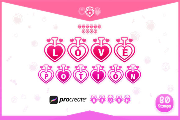 Love Potion Alphabet for Procreate
