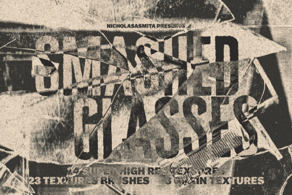 Mastering Realism with Smashed Glasses Textures Brushes