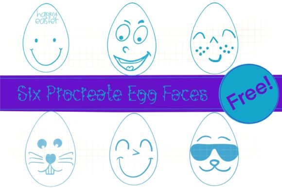 Strategic Utility of Six Procreate Egg Faces - FREE for Digital Creators