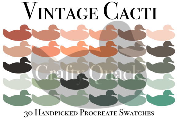 Vintage Cacti Procreate Color Palette Guide